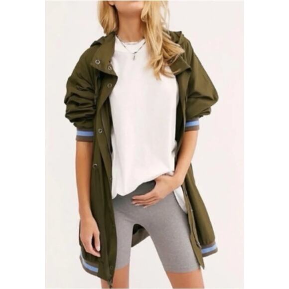 Free People Jackets & Blazers - Free People Wind Swept Hooded Anorak Parka Utility Jacket Medium Windbreaker
